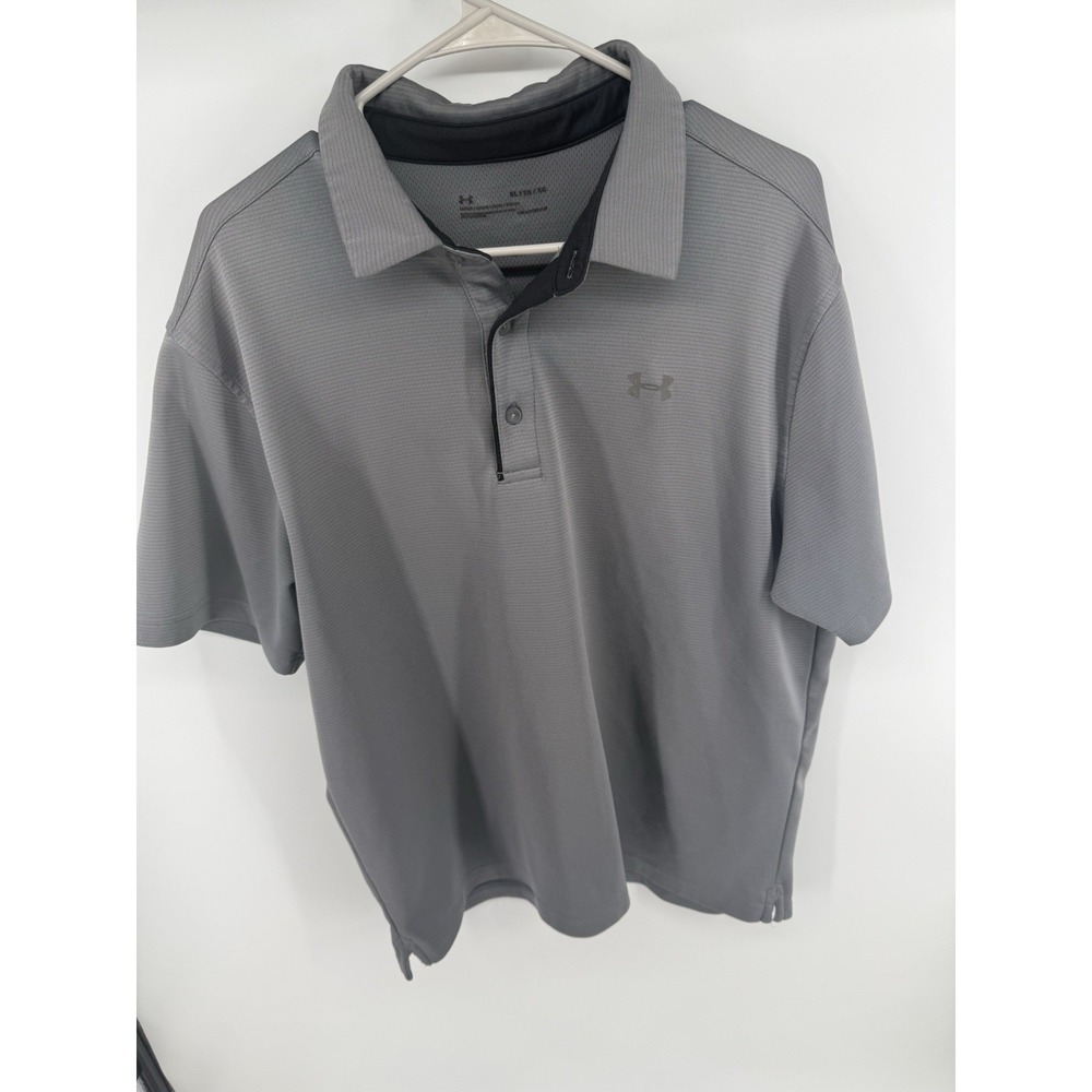 Under Armour Men's Grey Polo Shirt XL "Loose Heatgear"